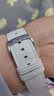 華為手表表帶適用于Watch GT3丨GT3Pro真表帶女款42mm雅致版時尚商務GT2 Fit2通用 簡裝女款真皮表帶-尖尾銀扣-雪域白(20mm口徑) 曬單實拍圖