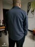 皮爾卡丹（pierre cardin）爸爸外套男春季青年男士厚款純色無痕翻領(lǐng)中長款夾克商務(wù)休閑冬裝 黑色 商務(wù)夾克襯衫 薄款 2XL 145/160 曬單實拍圖