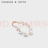 CHARLES&KEITH花鏈珍珠系列法式時(shí)尚手鏈女生日禮物送女友CK5-12120361 Rose Gold玫瑰金色 1個(gè) 曬單實(shí)拍圖