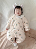優(yōu)奇嬰幼兒連體衣服冬季夾棉衣保暖剛出生寶寶加厚哈衣爬服冬裝外出服 萌萌小熊貓【保暖棉服】 90cm 曬單實(shí)拍圖