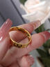 老廟黃金戒指男女寬版碎碎冰戒指素圈碎碎金戒指足金送男女友節日禮物 寬版碎碎金戒指13#約2.26g 曬單實(shí)拍圖