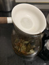 器酋 粗陶茶漏茶葉過(guò)濾網(wǎng)茶隔泡茶工具創(chuàng  )意陶瓷一體茶濾超細茶具配件 雅白-粗陶木柄茶漏 曬單實(shí)拍圖