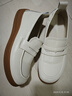 意爾康女鞋軟底單鞋平底豆豆媽媽中老年大碼樂(lè )福鞋 26530W 米白 38 曬單實(shí)拍圖