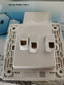 西門子（SIEMENS） 開關插座面板 墻壁大面板暗裝開關86型 致典系列雅白色 三聯(lián)邊框 曬單實拍圖