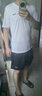 李寧跑步運(yùn)動(dòng)套裝男夏季冰絲速干t恤男士短褲休閑薄款短袖健身籃球服 白色套裝（透氣速干） L 曬單實(shí)拍圖
