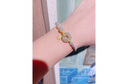 締時(shí)尚平安扣銀手鏈女士和田玉情侶手串首飾品生日禮物送女生女友老婆 SS002 碎歲平安手繩【楓葉黃】 曬單實(shí)拍圖