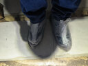 博沃尼克 防雨鞋套男女加厚底雨鞋 防水鞋套便携式防滑耐磨雨靴套成人非一次性透明平底白色42-43 实拍图