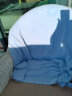 恒源祥纯棉全棉老式毛巾被单人怀旧毛巾午睡毛毯被子夏季沙发盖毯 2087(蓝色) 150*200cm 实拍图