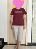 胖女人時尚顯瘦的胖太太加肥加大碼品牌大媽媽服裝特超大號肥婆上衣服夏裝女裝裝寬松遮肚短袖T恤200斤棉 棗紅 4XL(建議165-180斤) 曬單實拍圖
