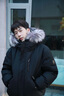 MACKAGE【12期免息】男士 DIXON短款拆卸連帽保暖羽絨服外套上衣 黑色-狐貍毛領(lǐng) 38 曬單實(shí)拍圖