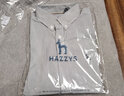 哈吉斯（HAZZYS）男裝 2025夏季新款男襯衣雙色條紋純棉通勤短袖襯衫男ATCZK1CBF64 藏青色NV L (175/96A 48) 曬單實(shí)拍圖