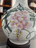 收藏天下景德鎮(zhèn)陶瓷器手繪青花花瓶辦公室家居客廳酒柜玄關(guān)博古架擺件禮品 賞瓶《紫氣東來(lái)》+底座 曬單實(shí)拍圖