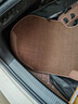 紫風(fēng)鈴亞麻汽車(chē)坐墊座套四季通用半包圍汽車(chē)座墊座椅墊馬鞍墊小蠻腰 【真皮+亞麻】三件套-咖色 曬單實(shí)拍圖