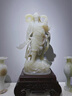 玉石武財神擺件關(guān)公關(guān)二爺神像供奉財神爺佛像擺件玉石工藝品 白玉關(guān)公（整體高度約33CM） 曬單實拍圖