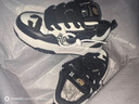 LUCX【明星同款】黑白熊貓 轉運鞋 休閑板鞋男秋冬新款潮流復古面包鞋 黑色 42 曬單實(shí)拍圖