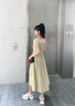 紫涵方領(lǐng)泡泡袖連衣裙女夏新款小眾蕾絲中長(zhǎng)裙高腰打攬七夕送女生 茶色 XS 曬單實(shí)拍圖