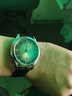 柏曼（BORMAN）德國認證超薄手表男全自動(dòng)機械表男士防水歐美德瑞士風(fēng)格腕表3878 銀殼綠面黑皮 曬單實(shí)拍圖