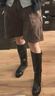 73Hours董潔同款女鞋夜游巴士2024冬季新款兩穿顯瘦切爾西靴長(cháng)筒騎士靴 黑色 39 曬單實(shí)拍圖
