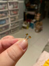 百泰首飾（BATAR JEWELLERY）生日禮物黃金耳飾小方塊耳釘999足金幾何小方形直針金耳釘 一對方形耳釘【約0.64g】 曬單實拍圖