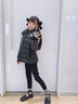 高梵【收腰短款羽絨服】黑金兒童鵝絨服4.0男女童冬季親子裝外套官方 黑色 130 曬單實拍圖