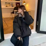 LPOX棉服女棋盤格外套女2025冬季森系面包服ins韓版寬松棉衣潮 黑色 L (建議110-125斤) 曬單實拍圖