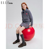 ELLE KIDS秋裝老錢(qián)風(fēng)學(xué)院風(fēng)針織半身裙 灰色 165/M  曬單實(shí)拍圖