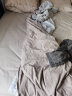 富丽真金（FULLRICH） 全棉磨毛四件套抗菌冬季加厚保暖刺绣被套床单家纺床上用品 子纯-咖 1.8/2.0m床 四件套220X240被套 实拍图