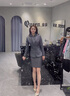 伊婭莎職業(yè)裝女裝套裝小西裝外套男女同款大碼西服正裝商務(wù)教師白領(lǐng)4s店工裝保險地產(chǎn)銷售制服團(tuán)體工作服 女-單件灰色西裝 XL 曬單實拍圖