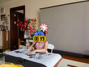 密林折疊書桌學(xué)習(xí)桌角落電腦桌簡約桌子女生臥室小型租房寫字桌 黑色單桌+白色折疊凳 曬單實拍圖