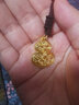 六福珠寶足金吉祥福祿葫蘆實(shí)心黃金吊墜配頸繩 計價(jià) F63TBGN0012 約9.53克 曬單實(shí)拍圖