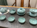 凝雅汝窯茶具富貴套裝臺灣開(kāi)片陶瓷功夫汝瓷茶壺蓋碗茶杯家用整套送禮 還真汝窯富貴13件展示套裝 曬單實(shí)拍圖