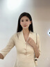 Sugargirl夏季西裝連衣裙女中長裙時尚優(yōu)雅氣質名媛職業(yè)正裝修身工作服裙子 米白色七分袖 M 曬單實拍圖
