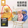 貝肽斯寶寶棉服秋冬季款防風(fēng)保暖連帽上裝男童女童外套嬰兒衣服 綠色 防風(fēng)保暖 （單件裝） 80 曬單實(shí)拍圖