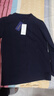 羅蒙含桑蠶絲長(cháng)袖T恤男士POLO上衣冰絲圓領(lǐng)體恤衫打底衫男裝 藏青 XL  曬單實(shí)拍圖