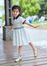 可可鴨（QQ DUCK）童裝女童連衣裙兒童裙子學(xué)院JK裙青少年衣服經(jīng)典校園白色；120 曬單實(shí)拍圖