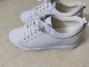 奧康（Aokang）男鞋小白鞋子男增高鞋男內增高秋冬休閑潮流板鞋學(xué)生低幫百搭男鞋 白色/增高5cm 41 曬單實(shí)拍圖