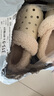 駱駝（CAMEL）絨毛洞洞鞋女保暖舒適外穿厚底棉拖鞋 L24W533712 米色 35/36 曬單實(shí)拍圖