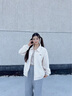 DXOT翻領(lǐng)棒球服外套女2025新款秋冬感美式復(fù)古休閑夾克開衫衛(wèi)衣潮 米白色（春秋） 薄款 M 曬單實拍圖