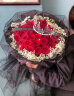 梦馨鲜花情人节鲜花速递红玫瑰花束送女友老婆生日礼物纪念日全国同城配送 33朵红玫瑰花束——满天星黑纱款 实拍图