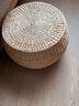 威弗列獨凳沙發(fā)墩小矮凳藤椅子單個(gè)草編藤編坐墩圓墩換鞋凳飄窗墊 蒲草原色(31*31*22) 曬單實(shí)拍圖