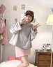 ELLE【UPF50+防曬服】抽繩防曬外套女25夏防紫外線短款戶外防曬衣 淺灰 M 曬單實拍圖