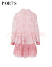 PORTS寶姿女裝春夏新品長袖短連衣裙SM8D070MPP064 粉色印花 M (6) 曬單實拍圖