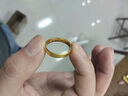 明牌珠寶七夕禮物 平安無事戒 足金古法黃金素圈對(duì)戒AFM0191工費(fèi)400 足金戒指 23號(hào) 約6.21克 曬單實(shí)拍圖