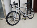 永久（FOREVER）公路車(chē)自行車(chē)賽車(chē)26寸變速雙碟剎男女學(xué)生彎把/直把山地單車(chē)700C 鎂合金十刀一體輪-消光銀 26寸-羊角彎把 24速旗艦版版+送手機支架 曬單實(shí)拍圖