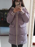 歐黛秀大碼羽絨服女200斤顯瘦中長款冬季裝棉服棉衣面包服胖mm時尚高端 紫色 4XL 建議180-200斤 曬單實拍圖