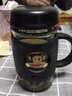 大嘴猴玻璃杯帶手柄辦公泡茶杯子加厚玻璃茶杯 高硼硅耐摔玻璃水杯女 【帶茶隔】曜黑色 490ml 曬單實(shí)拍圖