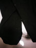 康坦汀 裤子男春夏季ins高街潮牌休闲裤宽松学生运动长裤直筒前卫阔腿裤 黑色加绒 3XL 实拍图