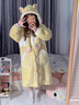 浪莎（LangSha）可愛(ài)小倉鼠珊瑚絨睡衣女冬季加絨加厚保暖中長(cháng)款連帽法蘭絨睡袍女 可愛(ài)小倉鼠睡袍[加絨加厚] 2XL [建議135-150斤] 曬單實(shí)拍圖