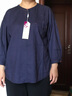 衣典零一（LEDIALYI）2025夏季女裝新款時(shí)尚休閑寬松百搭棉麻短袖t恤女夏天薄半袖上衣 藏青色 L （建議115-125斤） 曬單實(shí)拍圖