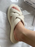 百麗沙灘涼拖鞋女商場(chǎng)同款膨膨拖外穿3R339BT3 米色 34 (220mm) 曬單實(shí)拍圖